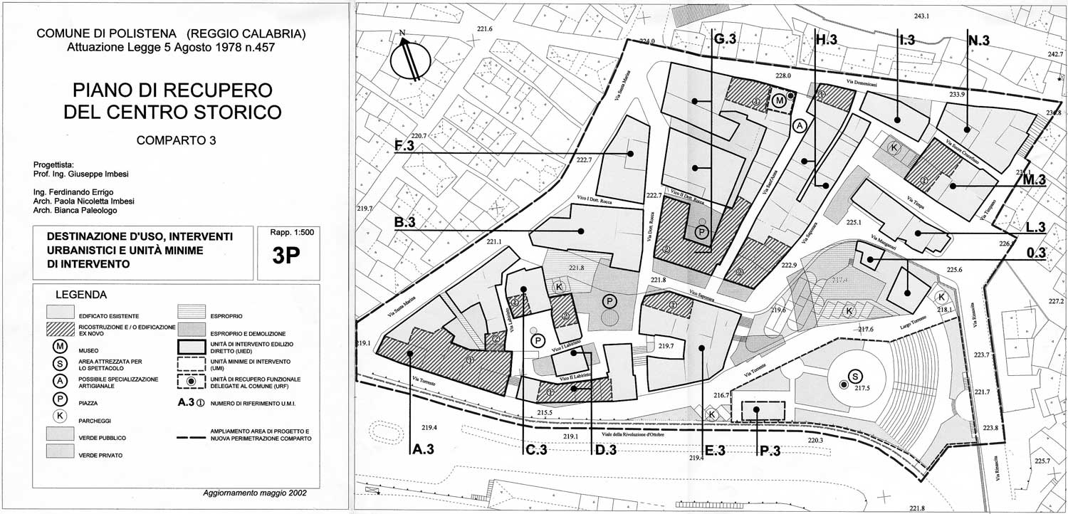 5 - Piano di Recupero del centro storico di Polistena (RC) - Interventi urbanistici ed unità minime di intervento