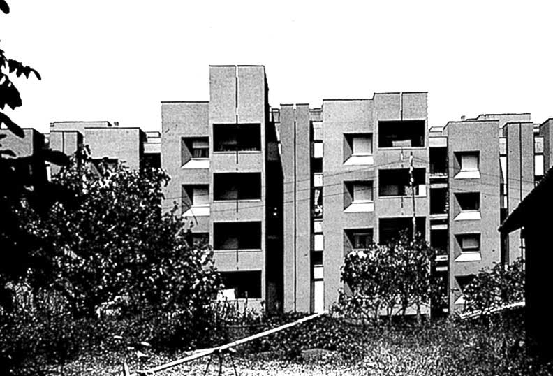 6 - Complesso di 207 alloggi nel PEEP Casal de’ Pazzi, Roma, per Consorzio Galileo ’67; con CoPER - Vista esterna