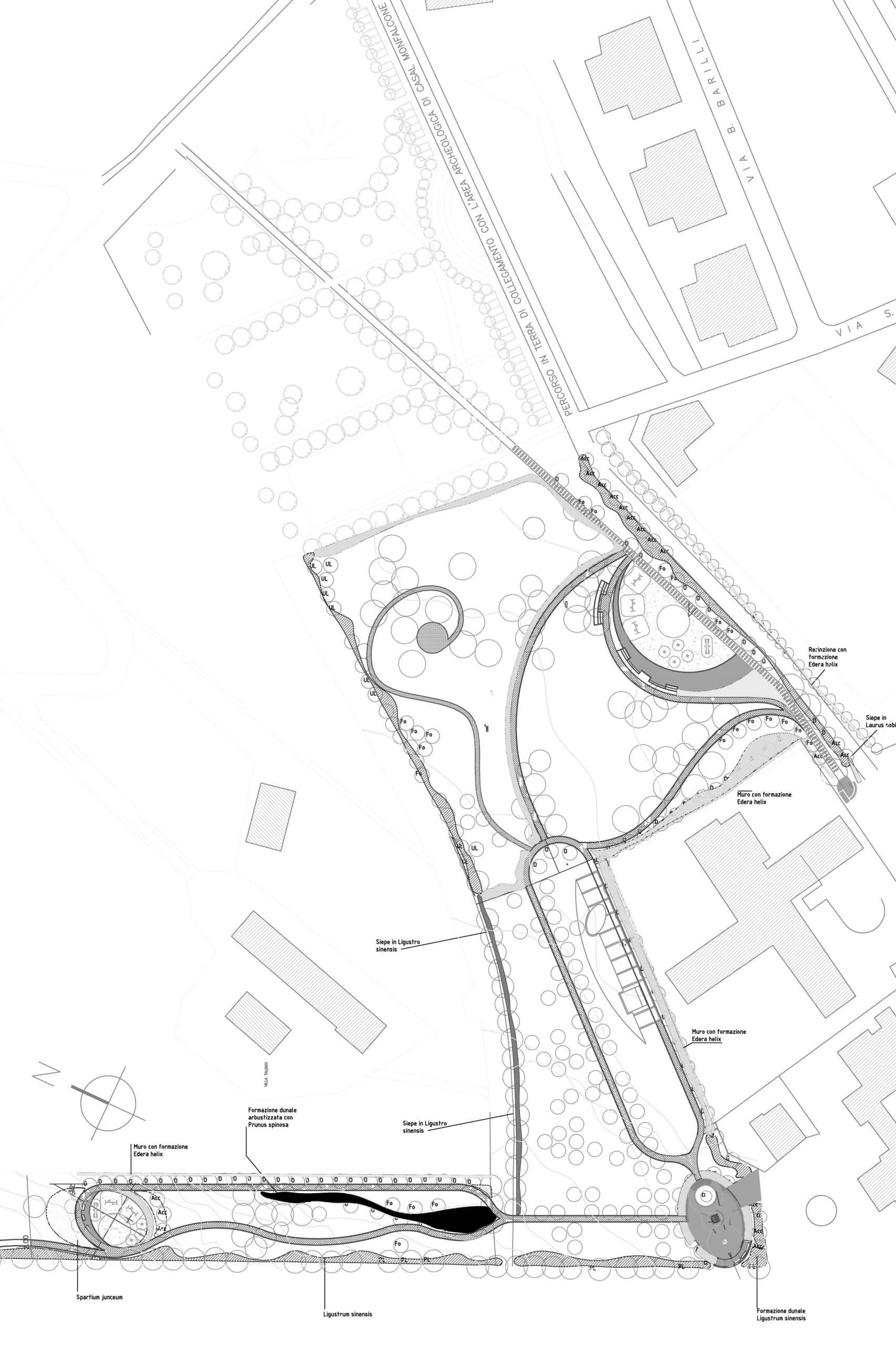 10 - Progetto definitivo di area a verde pubblico a Roma - Talenti, per Cogeim SpA - Planimetria generale