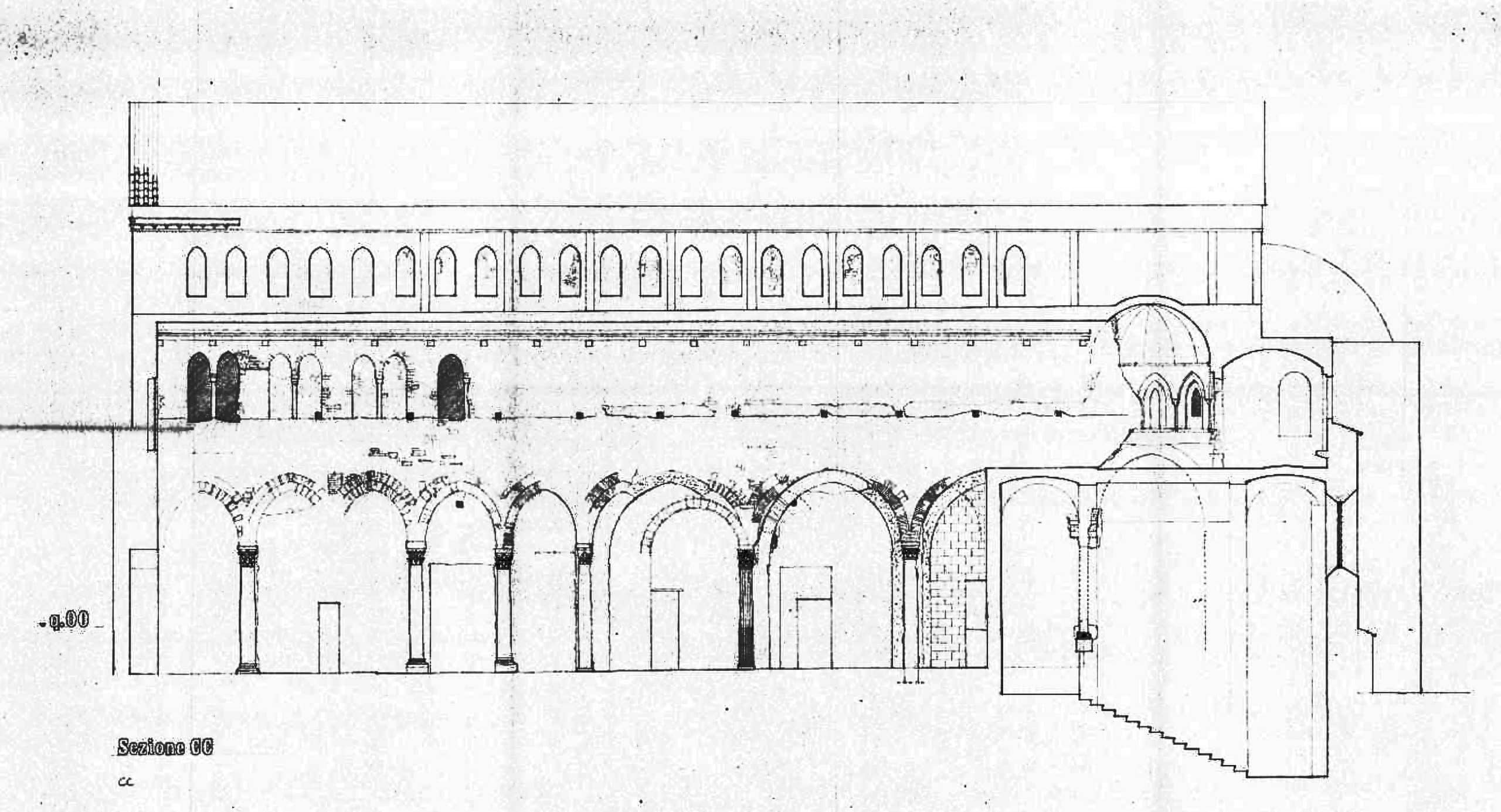 11 - Rilievo e progetto di restauro della Chiesa del Crocifisso ad Amalfi (SA); con prof. R. Bonelli (capogruppo) e altri - Pianta