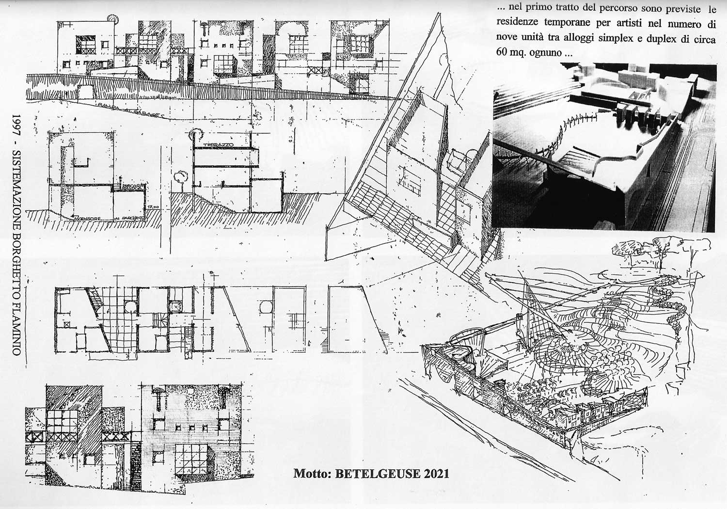 13 - Progetto per la sistemazione dell’area del Borghetto Flaminio, Roma. Concorso - Tavola di concorso