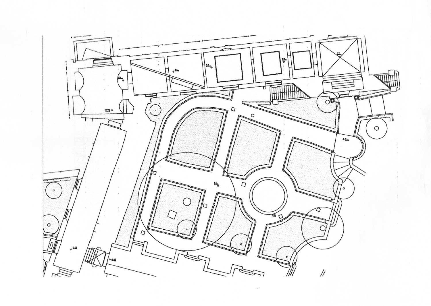 15 - Rilievi diretti e strumentali del Giardino Romano al Campidoglio, Roma - Stralcio planimetrico
