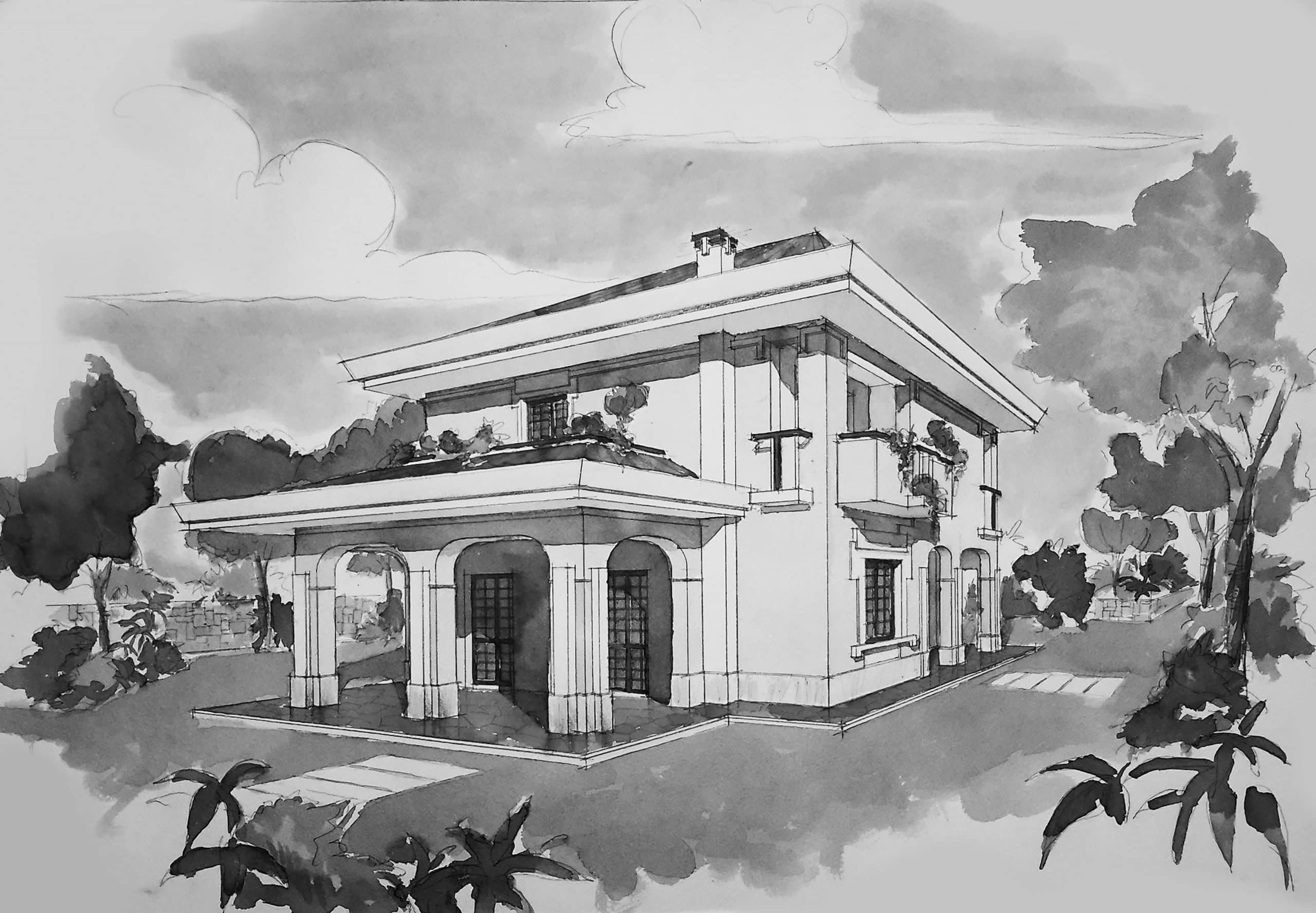 15 - Villa unifamiliare in via Pompeo Magno, Albano Laziale (RM) - Vista prospettica esterna