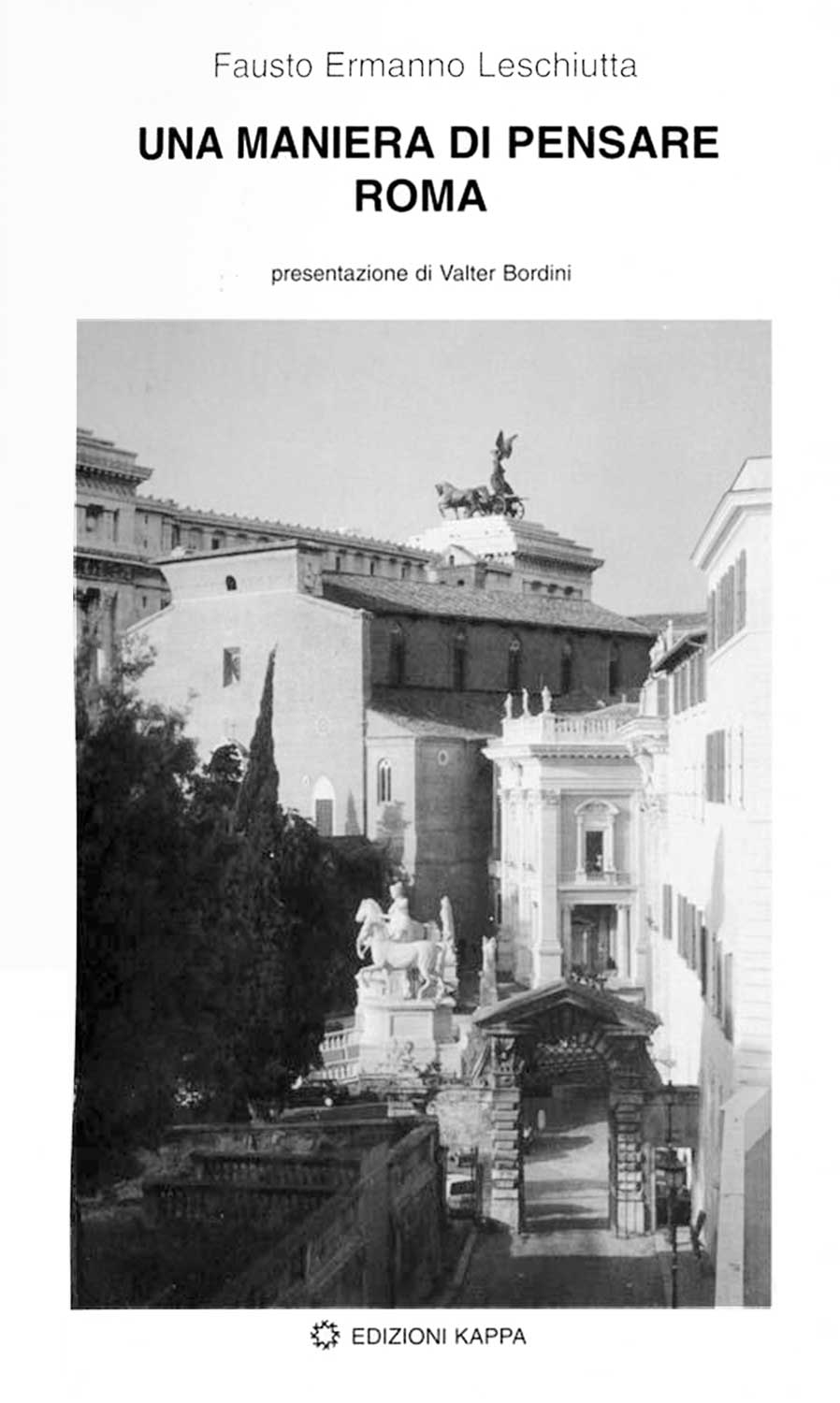 18 - Una maniera di pensare Roma, Edizioni Kappa, Roma 1996 - Copertina