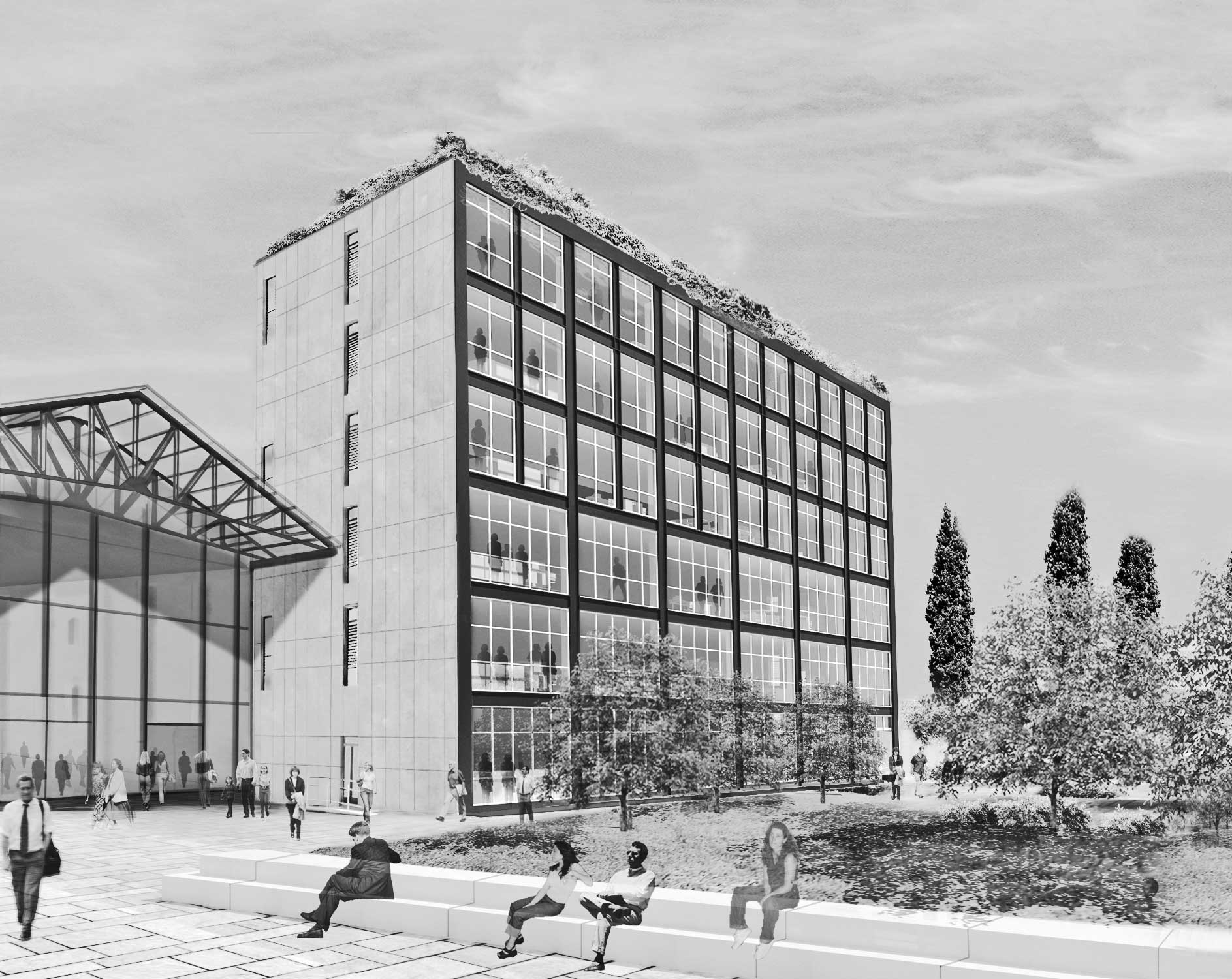 44 - Edificio P per uffici nel Piano Integrato di Intervento dell’ex area Enel Porta Volta - Isolato 1, Milano - Render