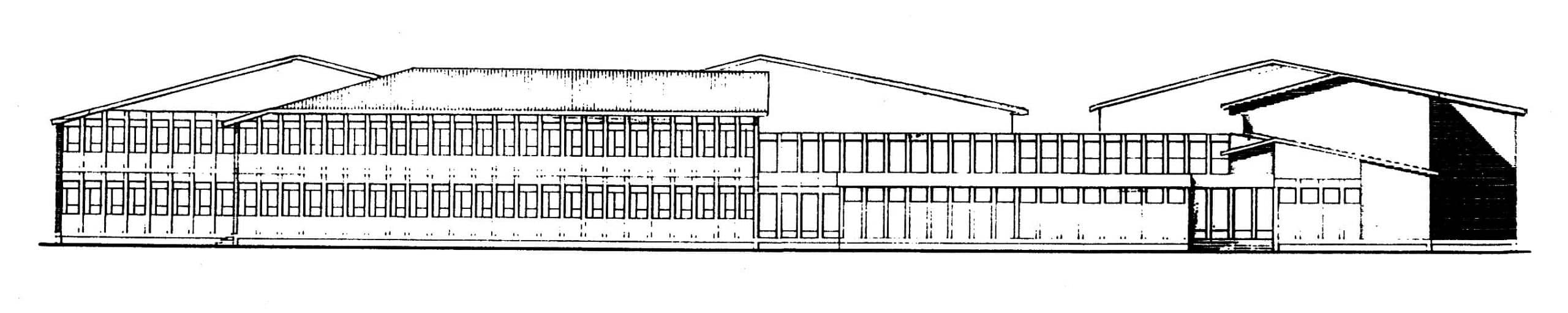 7 - Istituto Tecnico Industriale a Palestrina (RM), per Provincia di Roma - Prospetto