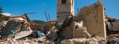 Church of Sant'Antonio Abate collapsed in the historic center of Visso