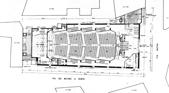 13 - Progetto per il nuovo Teatro degli Industri a Grosseto. Concorso (con R. Arnaboldi) - pianta