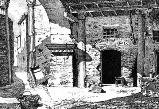 15 - Schizzo di uno scorcio di Roma eseguito dall’architetto