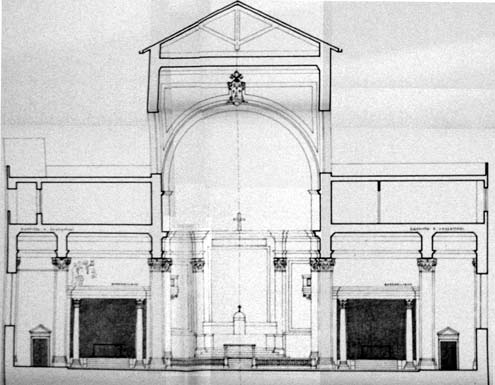 3 - Ristrutturazione della Chiesa di S.Giuseppe al Trionfale - sezione trasversale