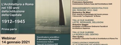 L’Architettura a Roma nei 150 anni dalla istituzione della Capitale_1912-1945