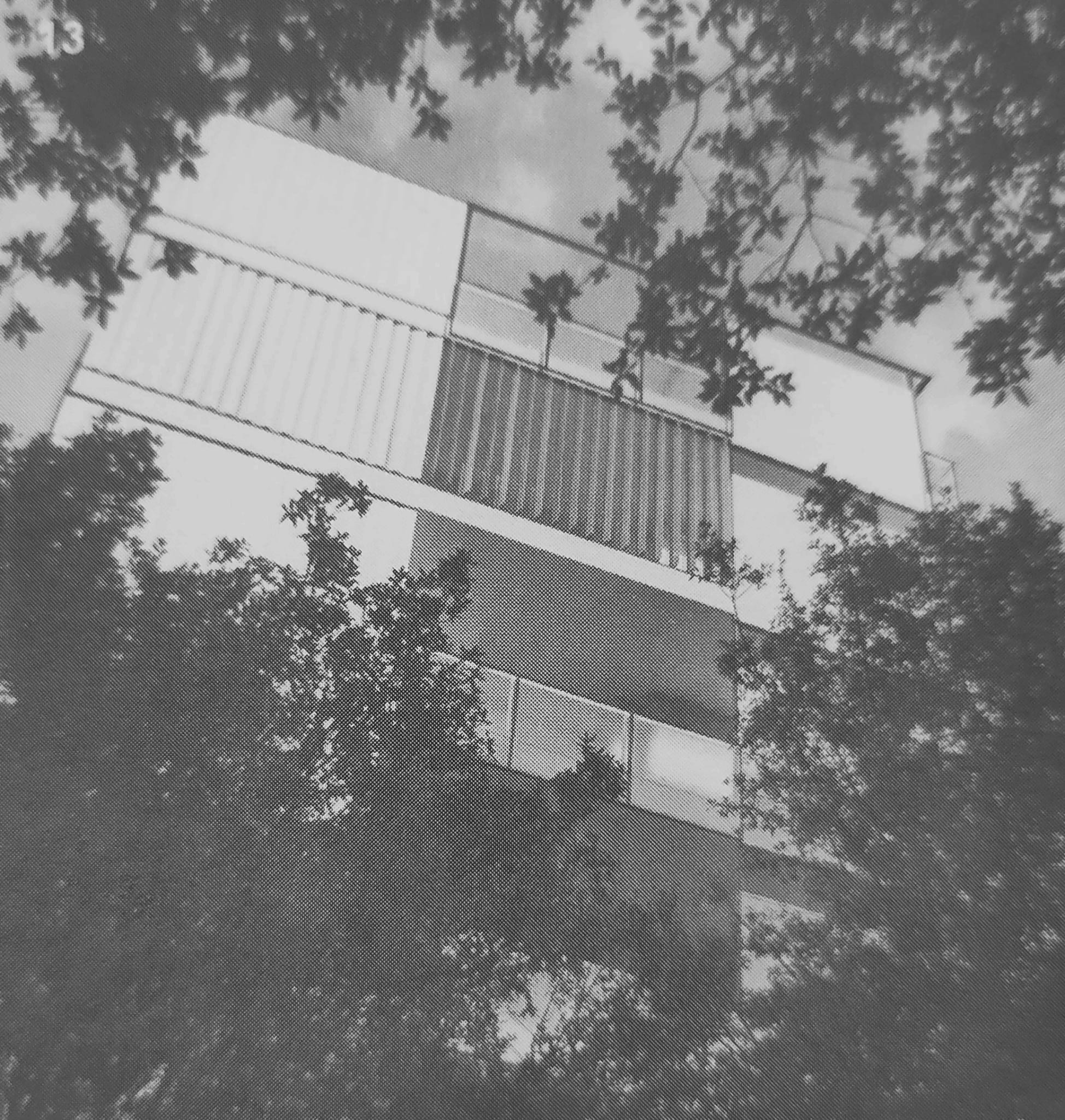 13 - Palazzina in Via Aventina, Roma, 1958 - vista del prospetto principale