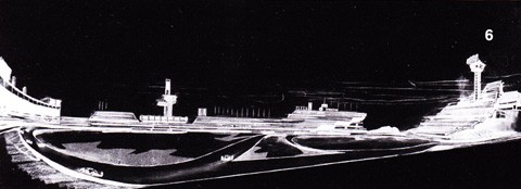 6 - Nuovo Autodromo di Vallelunga, Campagnano (RM), 1969, (con M. Taddei) - veduta prospettica