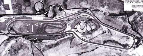 8 - Nuovo Autodromo di Vallelunga, Campagnano (RM), 1969, (con M. Taddei) - planimetria