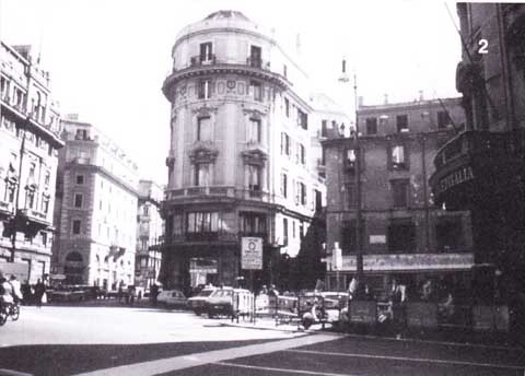 2 - Nuovo Banco Ambrosiano, Roma, 1985, (con M. Taddei) - Prospetto su largo del Tritone