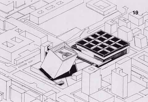 19 - "Cubo 3" - Palazzo dei Congressi all'EUR, Roma - assonometria