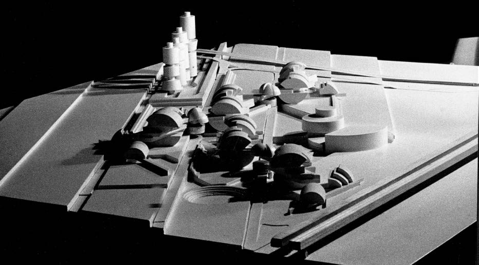 3. Complesso scolastico a Nardò (LE), M. Pazzaglini, tesi di laurea, 1966 - Vista del plastico