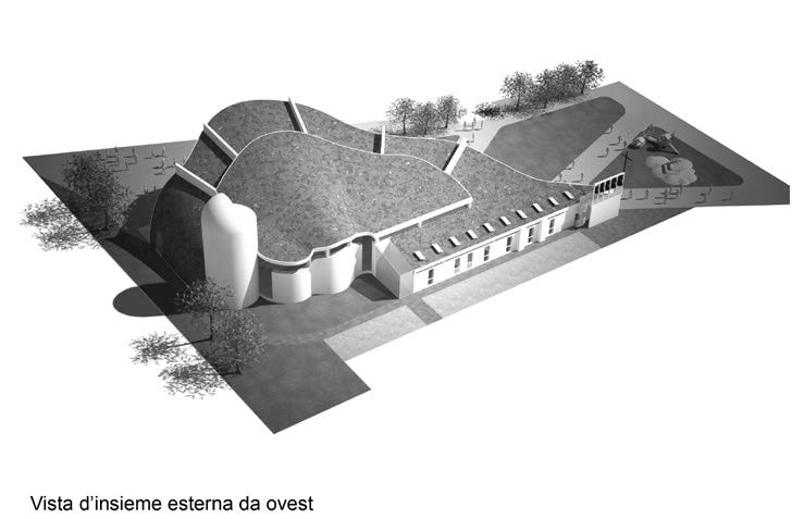 42. Progetto della Chiesa nuova di Pegognaga (MN),
G. De Giorgi e M. Pazzaglini, concorso a inviti, 2015 - Rendering