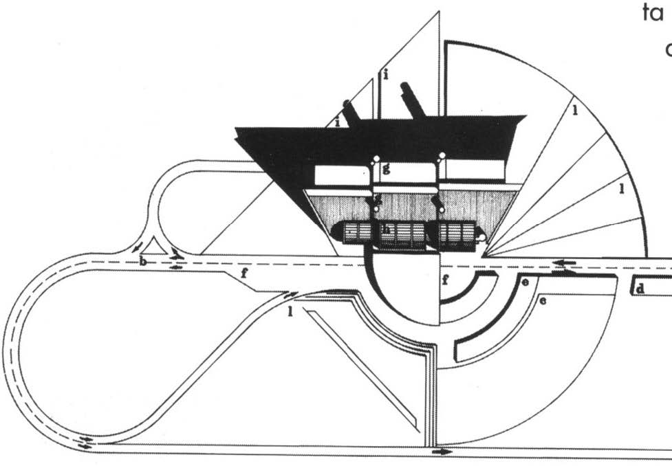 7. Progetto per “Un nuovo tipo di Motel Agip”, P. Angeletti, C. Conforto, G. De Giorgi, A. Muntoni, M. Pazzaglini e G. Remiddi, concorso nazionale, 1969 - Planimetria