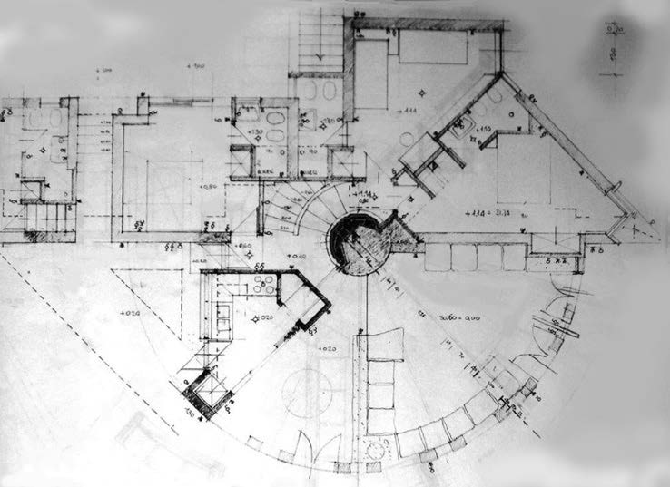 19. Progetto Casa H in loc. Rocca Ruja a Stintino (SS), 1976 – Pianta