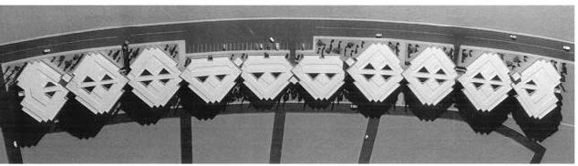19. Loculi nel Cimitero Flaminio a Roma, con A. Martini, strutture A. Ressa, 1981 - Vista generale dall’alto