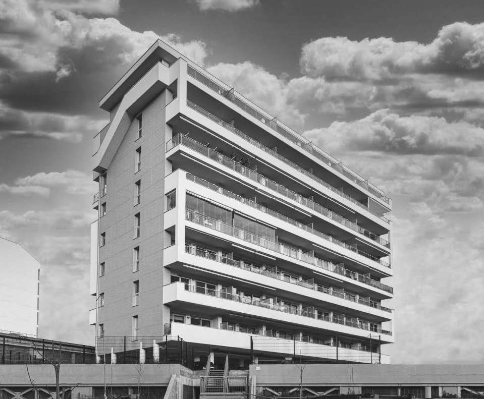 25. Edificio residenziale in Via Portuense a Roma, con A. Martini e A. Maggiore, strutture A. Cinuzzi, 2011-19 - Vista esterna