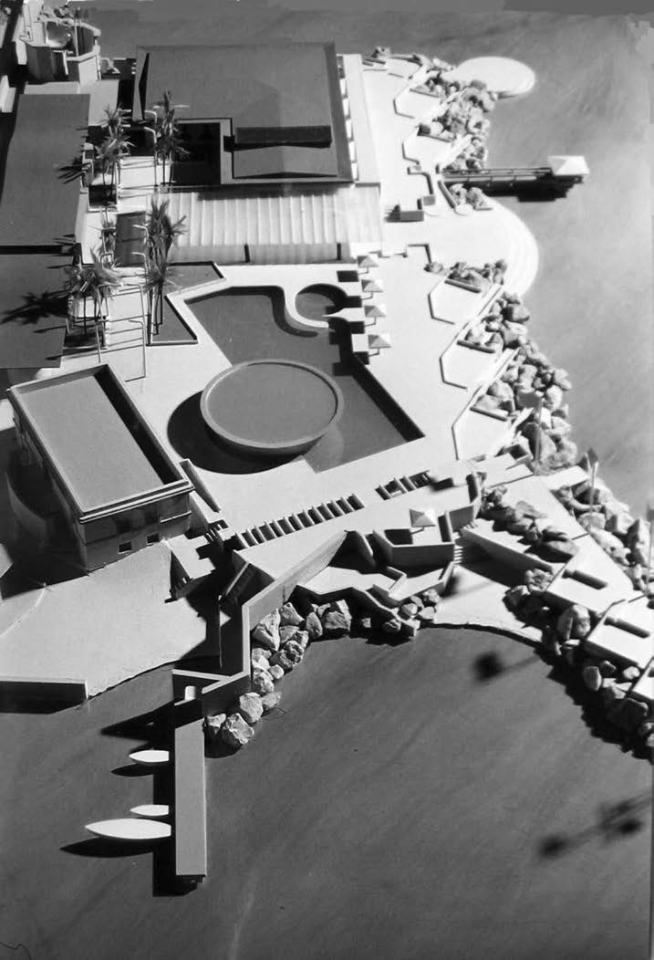 28. Progetto di conversione di uno stabulario in uno stabilimento balneare sul lungomare C. Colombo di Trani (BA), 1999-2001 – Vista del modello