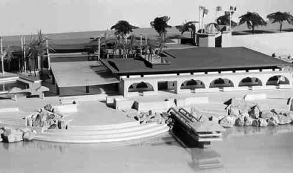 29. Progetto di conversione di uno stabulario in uno stabilimento balneare sul lungomare C. Colombo di Trani (BA), 1999-2001 – Vista del modello