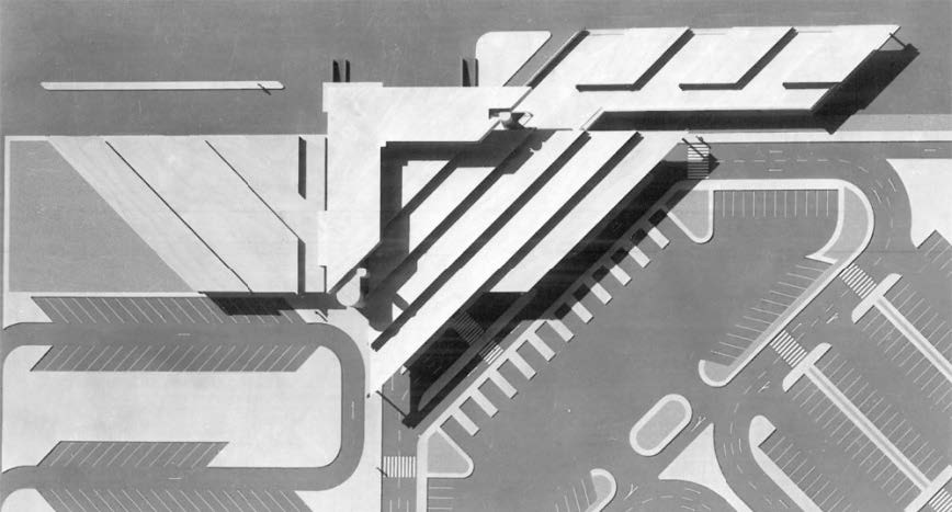 5. Progetto per l’Aerostazione dell’ Aeroporto di Bari-Palese, con A. Martini e M. Ferretti, 1970 - Vista zenitale del modello