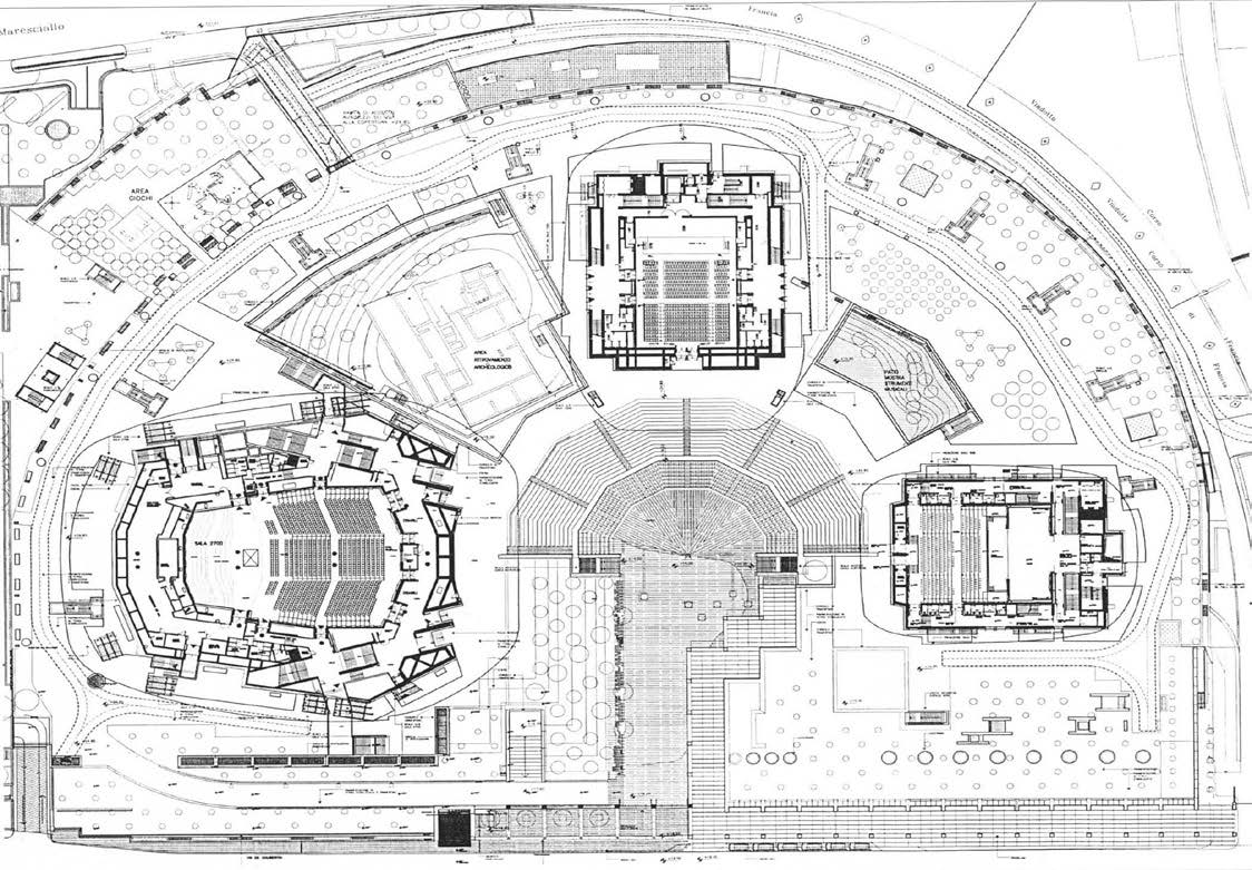 10. Appalto per la costruzione dell’Auditorium di Roma – Parco della Musica, 2000-03 – Planimetria generale