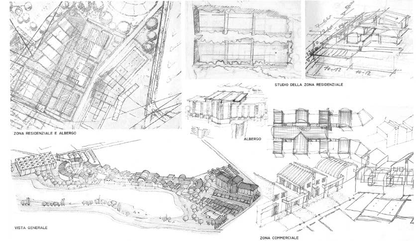 16. Progetto preliminare di centro direzionale con “outlet”, residenziale, centro alberghiero, centro congressi a Fabro (TR), 2004 – Tavola di progetto