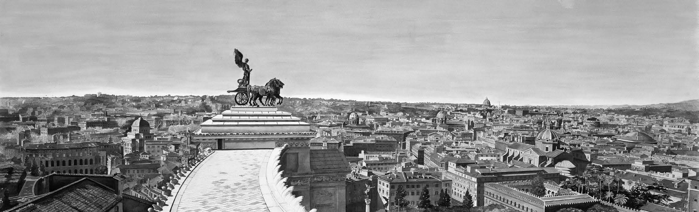 20. Roma dall’alto delle Quadrighe del Vittoriano: dal Teatro di Marcello al Pantheon, 2007 – Prospettiva a volo d’uccello