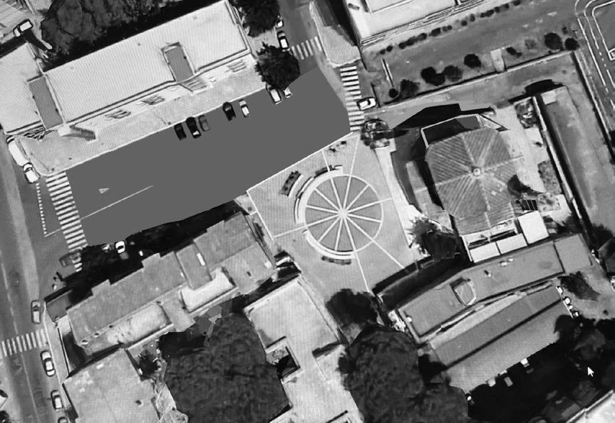 21. Progetto di arredo urbano di piazza L. Piccinato a Civitavecchia (RM), 1999 – Vista aerea
