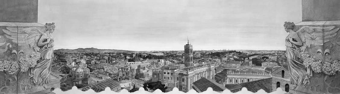 21. Roma dall’alto delle Quadrighe del Vittoriano: dal Colosseo, al Campidoglio, al Tevere, 2007 – Prospettiva a volo d’uccello