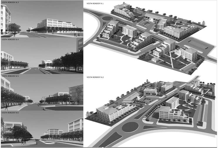 31. Progetto planivolumetrico per il PdZ B 64 Casale Cesaroni bis a Roma, 2021 – Rendering