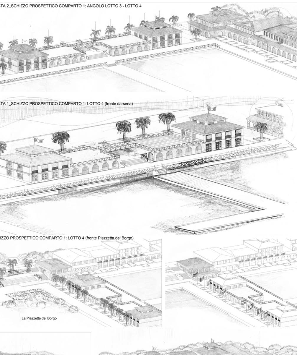40. Proposta di progetto di sviluppo turistico-ricettivo e piano di servizi integrativi per la riqualificazione della Marina di Tor San Lorenzo ad Ardea (RM), 2016 – Planivolumetrico