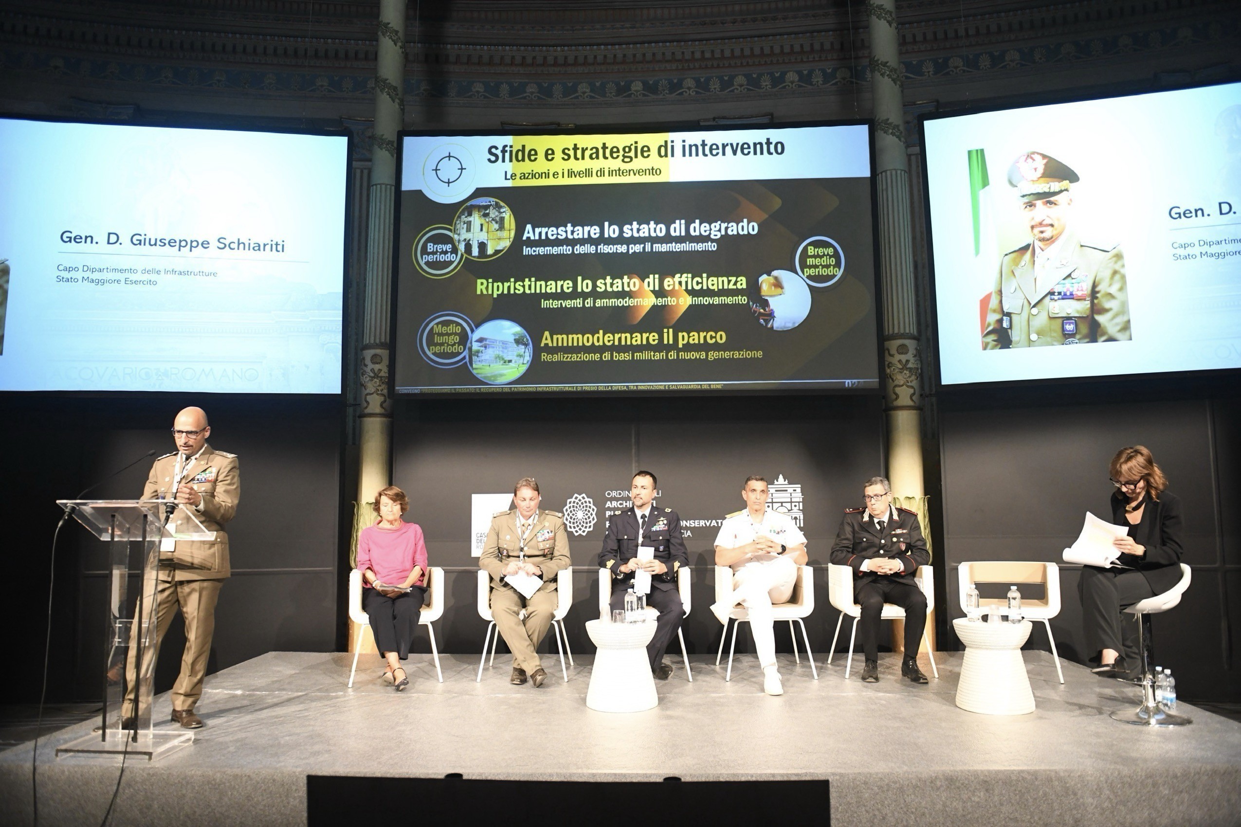Foto 6 IV panel Gen. B. Abbruzzese - CA Vulpitta - Col. Verde - Gen. B. De Matteis - Arch Pierdominici - Gen. D. Schiariti